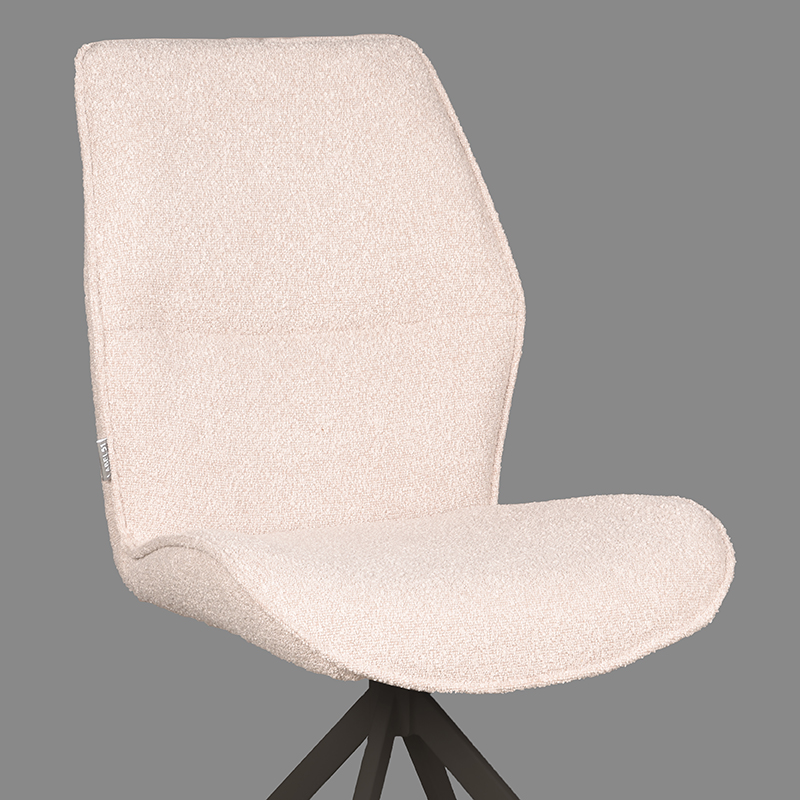 pro_81106_img_8881374 LABEL51 Eetkamerstoel Comfy - Naturel - Boucle - Zwart Metalen Frame