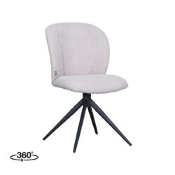 pro_82327_img_8881751 LABEL51 Eetkamerstoel Kimo - Naturel - Boucle - Zwart Metalen Frame