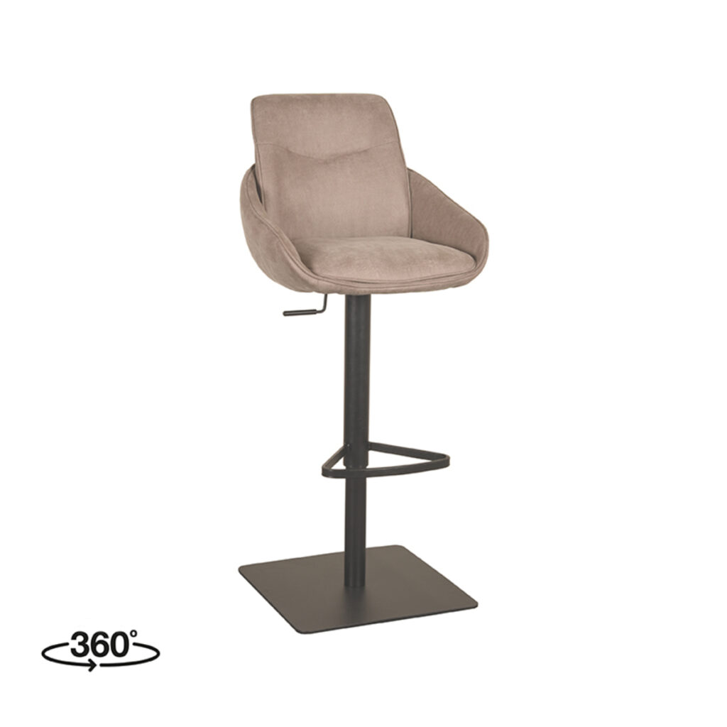 pro_84823_img_8880029 LABEL51 Barkruk Beauty - Taupe - Micro Suede - Gaslift