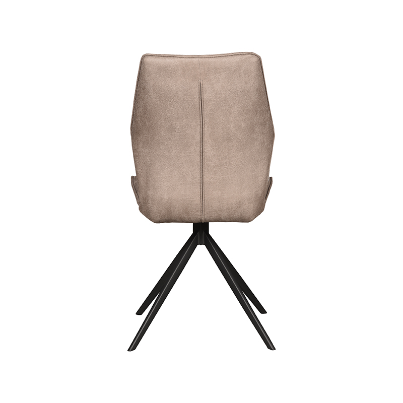 pro_84826_img_8881368 LABEL51 Eetkamerstoel Comfy - Taupe - Micro Suede - Zwart Metalen Frame