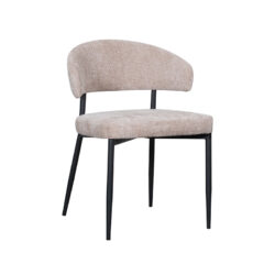 LABEL51 Eetkamerstoel Bliss - Clay - Elite - Zwart Metalen Frame