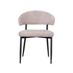 LABEL51 Eetkamerstoel Bliss - Clay - Elite - Zwart Metalen Frame