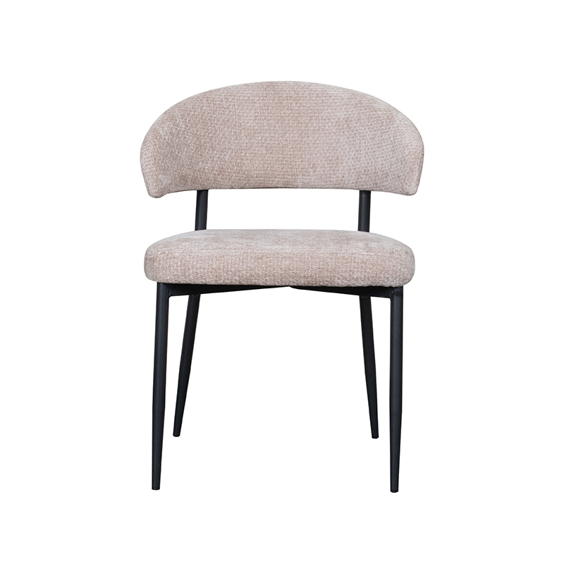 LABEL51 Eetkamerstoel Bliss - Clay - Elite - Zwart Metalen Frame