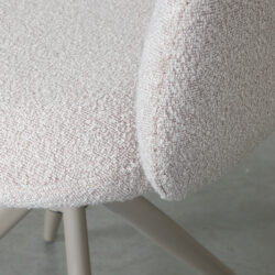 LABEL51 Eetkamerstoel Kimball - Naturel - Boucle - Taupe Metalen Frame