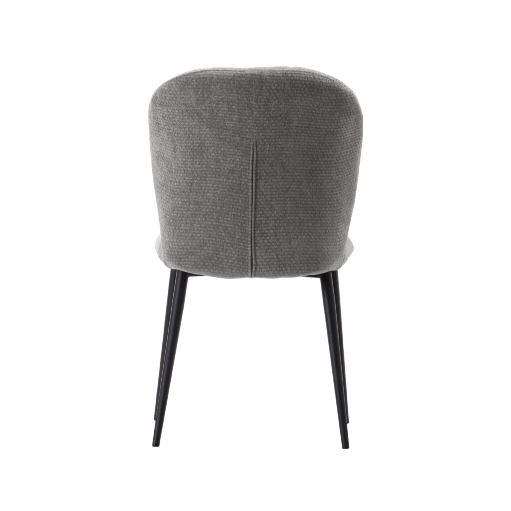 LABEL51 Eetkamerstoel Vino - Stone - Elite - Zwart Metalen Frame