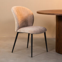 LABEL51 Eetkamerstoel Vino - Clay - Elite - Zwart Metalen Frame