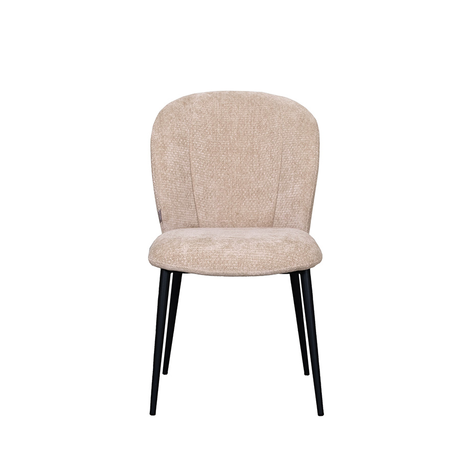 LABEL51 Eetkamerstoel Vino - Clay - Elite - Zwart Metalen Frame