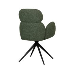 LABEL51 Eetkamerstoel Vidar - Forest - Royal Boucle - Zwart Metalen Frame