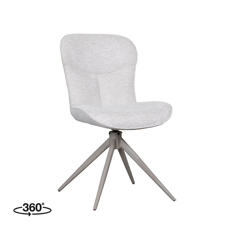 LABEL51 Eetkamerstoel Thorben - Naturel - Canyon - Taupe Metalen Frame