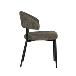 LABEL51 Eetkamerstoel Bliss - Hunter - Elite - Zwart Metalen Frame