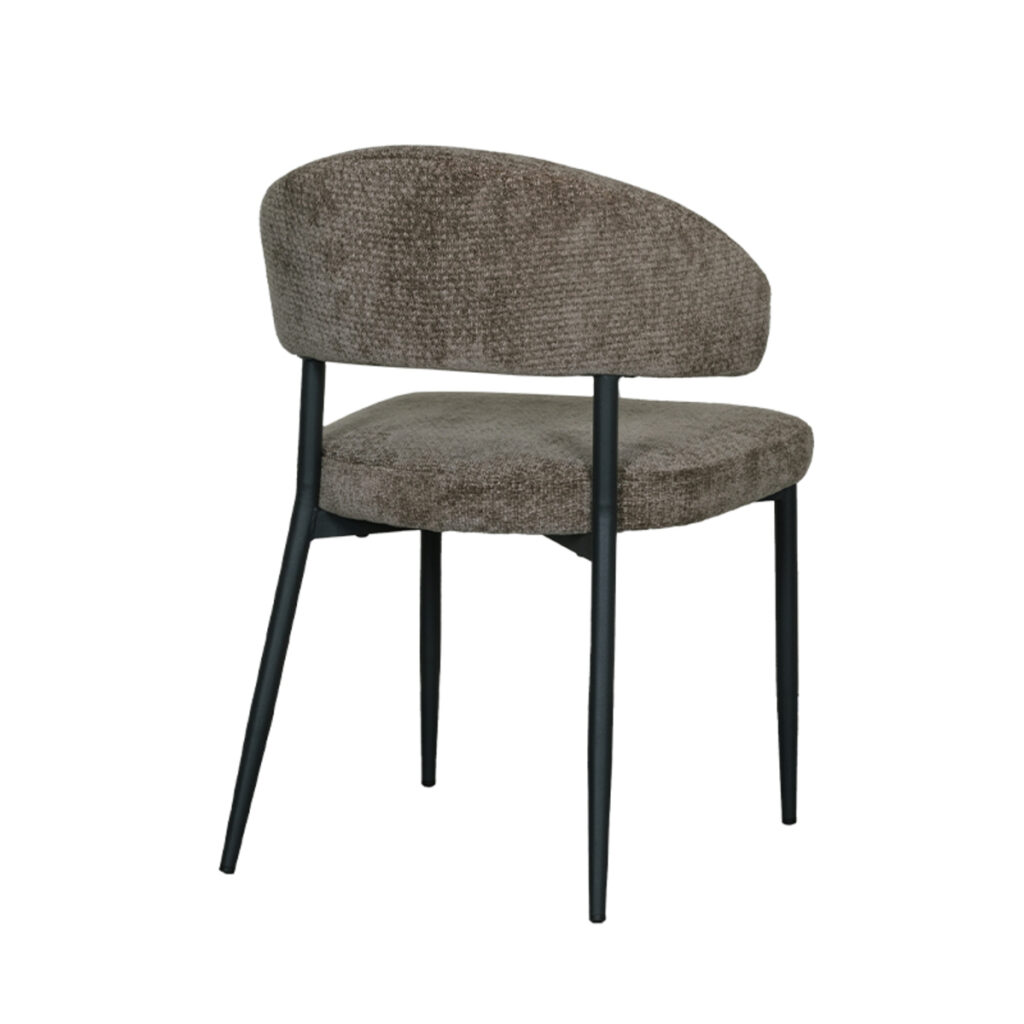 LABEL51 Eetkamerstoel Bliss - Hunter - Elite - Zwart Metalen Frame