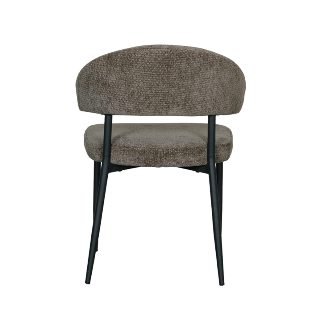 LABEL51 Eetkamerstoel Bliss - Hunter - Elite - Zwart Metalen Frame