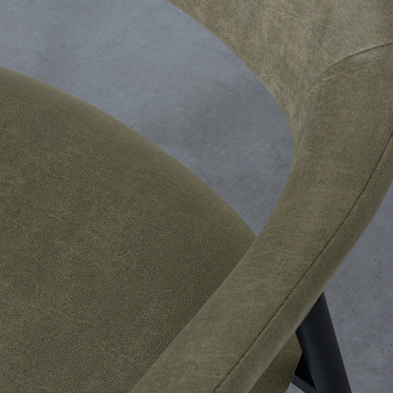 pro_92672_img_8881101 LABEL51 Eetkamerstoel Amaze - Moss - Micro Suede - Zwart Metalen Frame