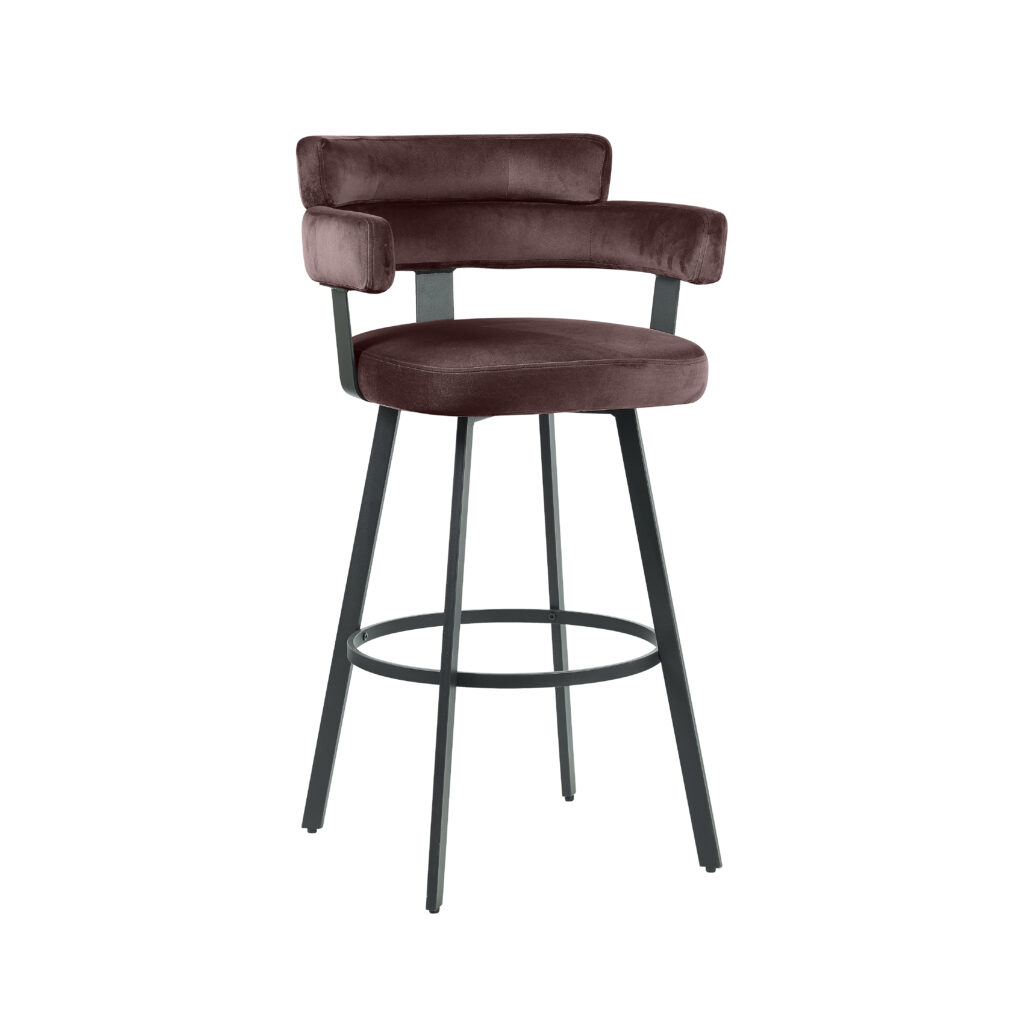 pro_92681_img_8880016 LABEL51 Barkruk Bardio - Taupe - Fluweel - Hoog