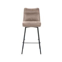 LABEL51 Eetkamerstoel Lennon - Taupe - Micro Suede - Hoog