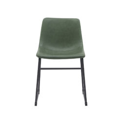 LABEL51 Eetkamerstoel Risto - Hunter - Kunstleder - Zwart Metalen Frame