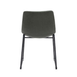 LABEL51 Eetkamerstoel Risto - Hunter - Kunstleder - Zwart Metalen Frame