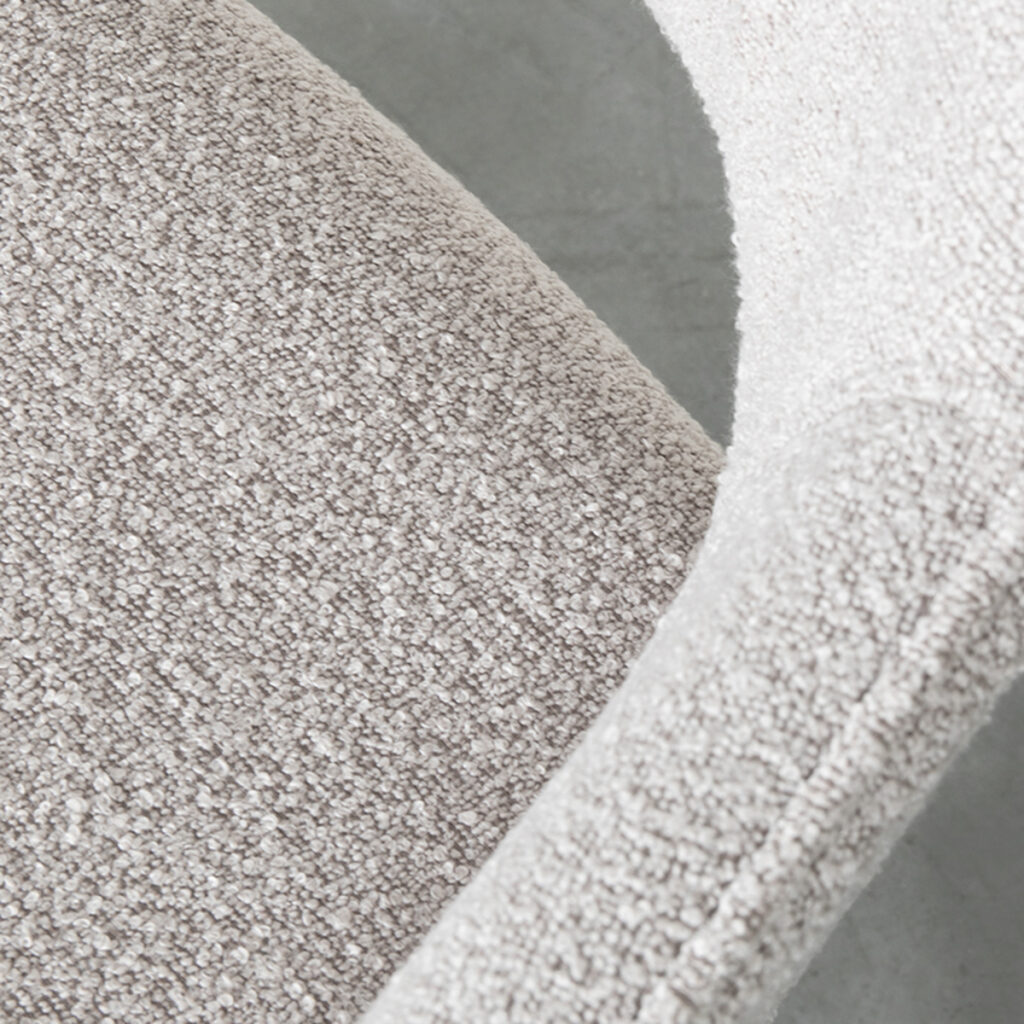 LABEL51 Eetkamerstoel Finley - Naturel - Boucle - Zwart Metalen Frame