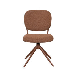 LABEL51 Eetkamerstoel Geneva - Coral - Royal Boucle - Coral Metalen Frame