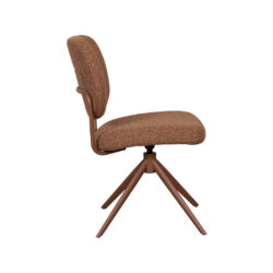 LABEL51 Eetkamerstoel Geneva - Coral - Royal Boucle - Coral Metalen Frame