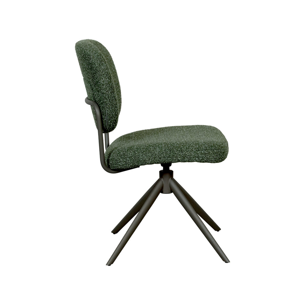 LABEL51 Eetkamerstoel Geneva - Forest - Royal Boucle - Forest Metalen Frame