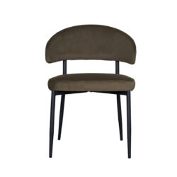 LABEL51 Eetkamerstoel Bliss - Hunter - Fluweel - Zwart Metalen Frame