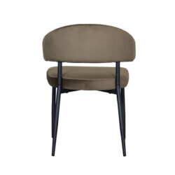LABEL51 Eetkamerstoel Bliss - Hunter - Fluweel - Zwart Metalen Frame