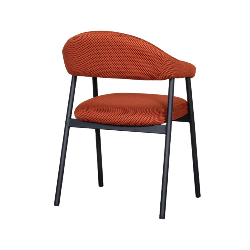 LABEL51 Eetkamerstoel Amaze - Rust - Breathe - Zwart Metalen Frame