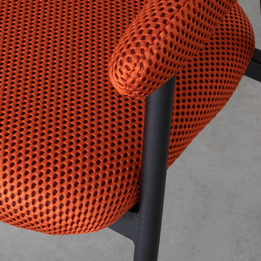 LABEL51 Eetkamerstoel Amaze - Rust - Breathe - Zwart Metalen Frame