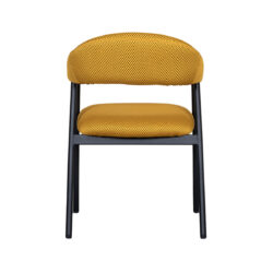 LABEL51 Eetkamerstoel Amaze - Oker - Breathe - Zwart Metalen Frame