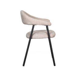 LABEL51 Eetkamerstoel Amaze - Clay - Elite - Zwart Metalen Frame