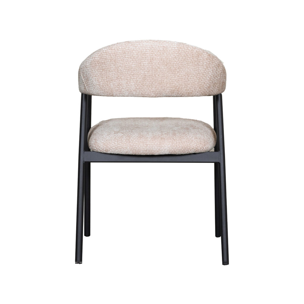 LABEL51 Eetkamerstoel Amaze - Clay - Elite - Zwart Metalen Frame