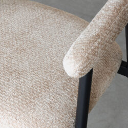 LABEL51 Eetkamerstoel Amaze - Clay - Elite - Zwart Metalen Frame