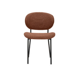 LABEL51 Eetkamerstoel Senn - Coral - Royal Boucle - Zwart Metalen Frame