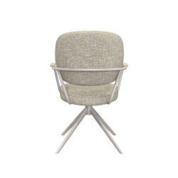 LABEL51 Eetkamerstoel Basel - Naturel - Royal Boucle - Taupe Metalen Frame