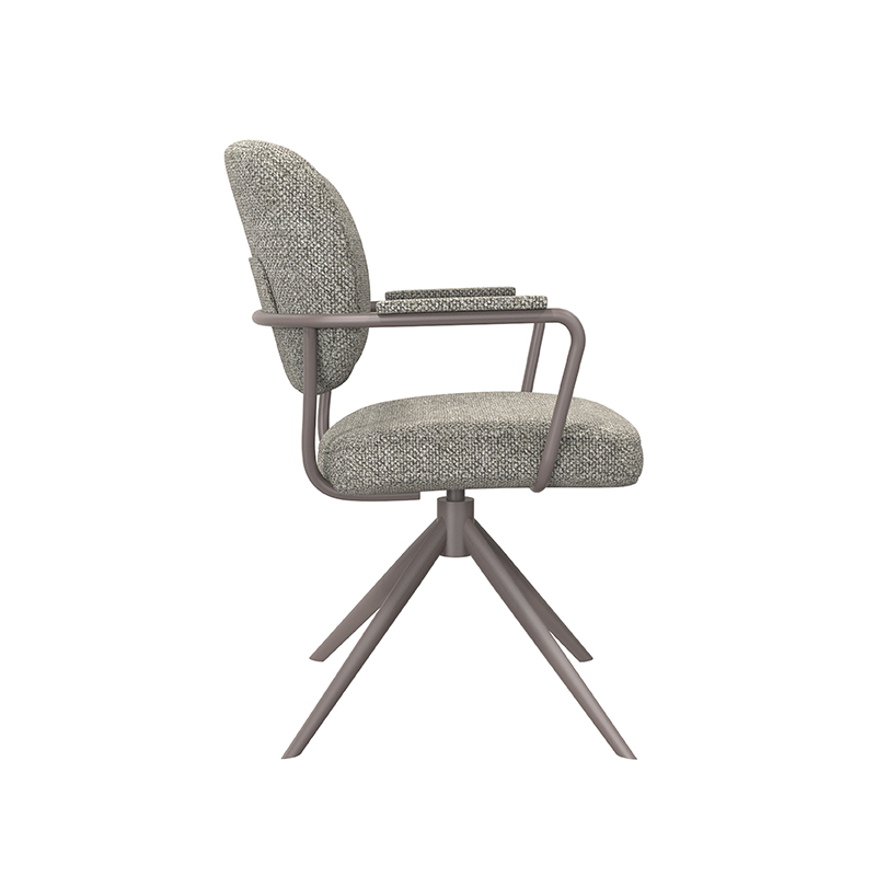 pro_92780_img_8881178 LABEL51 Eetkamerstoel Basel - Mushroom - Royal Boucle - Brons Metalen Frame