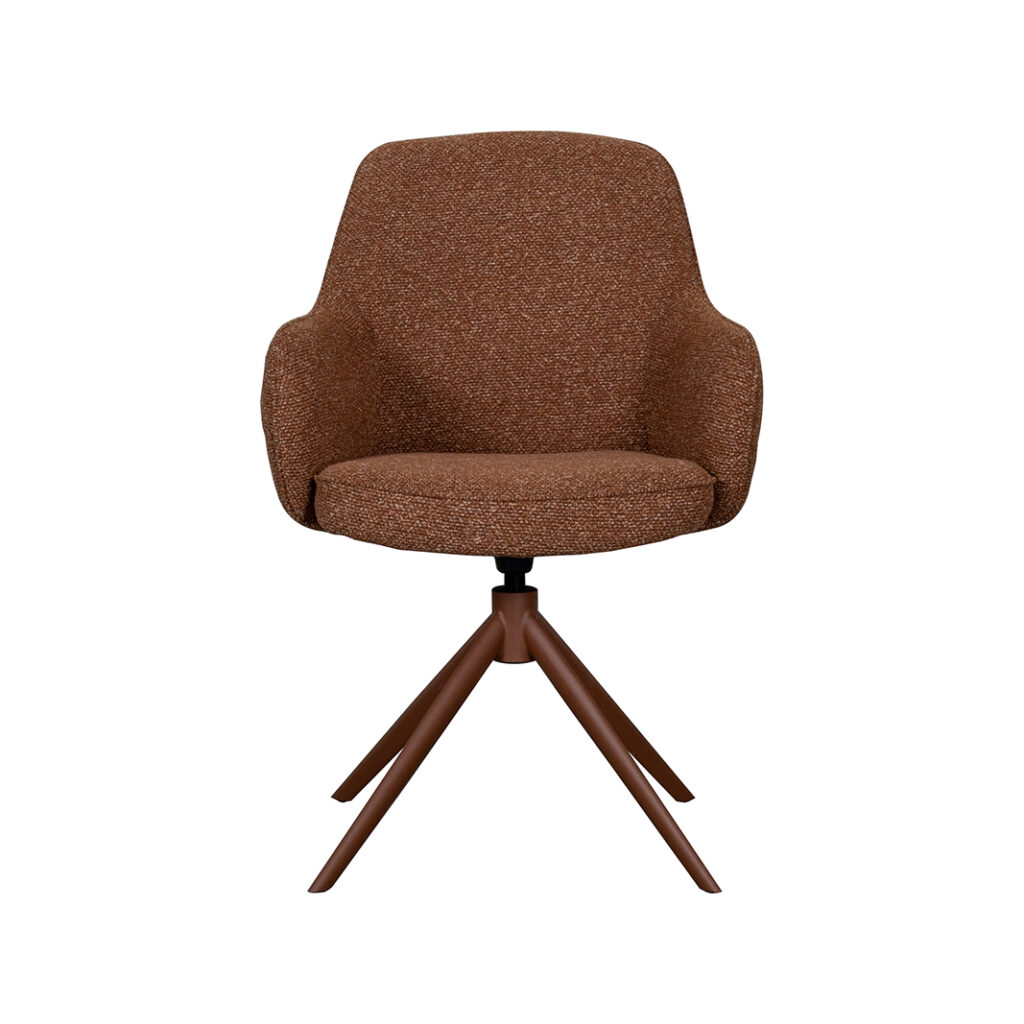 LABEL51 Eetkamerstoel Bern - Naturel - Royal Boucle - Taupe Metalen Frame