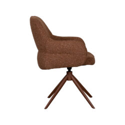 LABEL51 Eetkamerstoel Bern - Naturel - Royal Boucle - Taupe Metalen Frame