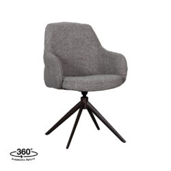 LABEL51 Eetkamerstoel Bern - Mushroom - Royal Boucle - Brons Metalen Frame