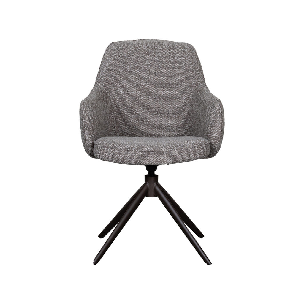 LABEL51 Eetkamerstoel Bern - Mushroom - Royal Boucle - Brons Metalen Frame