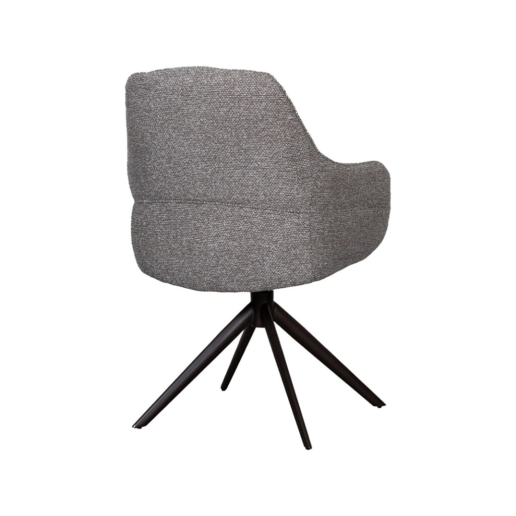 LABEL51 Eetkamerstoel Bern - Mushroom - Royal Boucle - Brons Metalen Frame