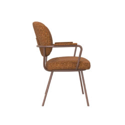 LABEL51 Eetkamerstoel Lausanne - Coral - Royal Boucle - Coral Metalen Frame