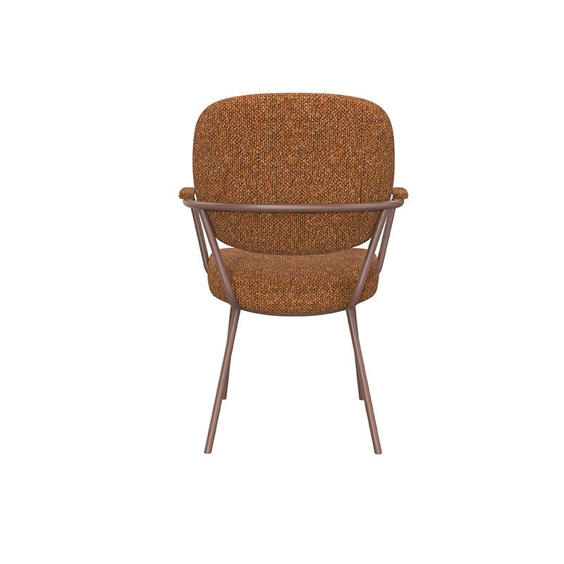 LABEL51 Eetkamerstoel Lausanne - Coral - Royal Boucle - Coral Metalen Frame