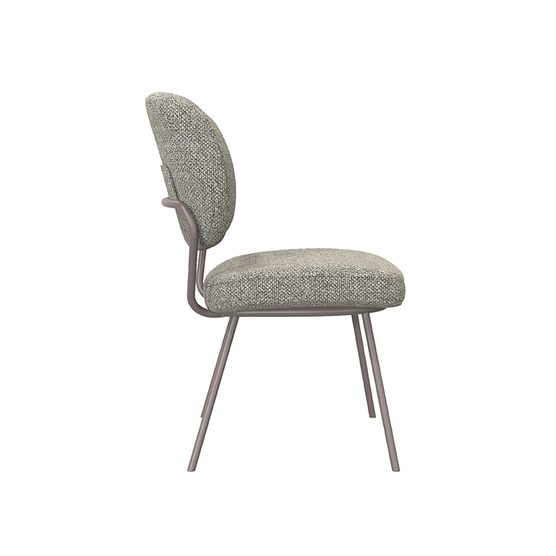 LABEL51 Eetkamerstoel Singapore - Mushroom - Royal Boucle - Brons Metalen Frame