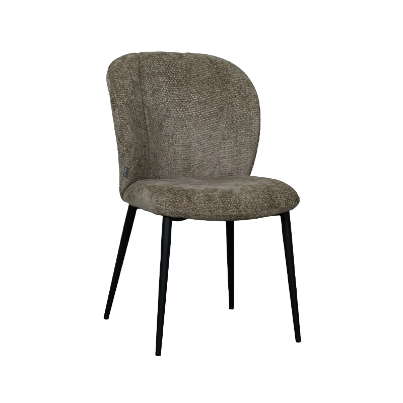 LABEL51 Eetkamerstoel Vino - Hunter - Elite - Zwart Metalen Frame