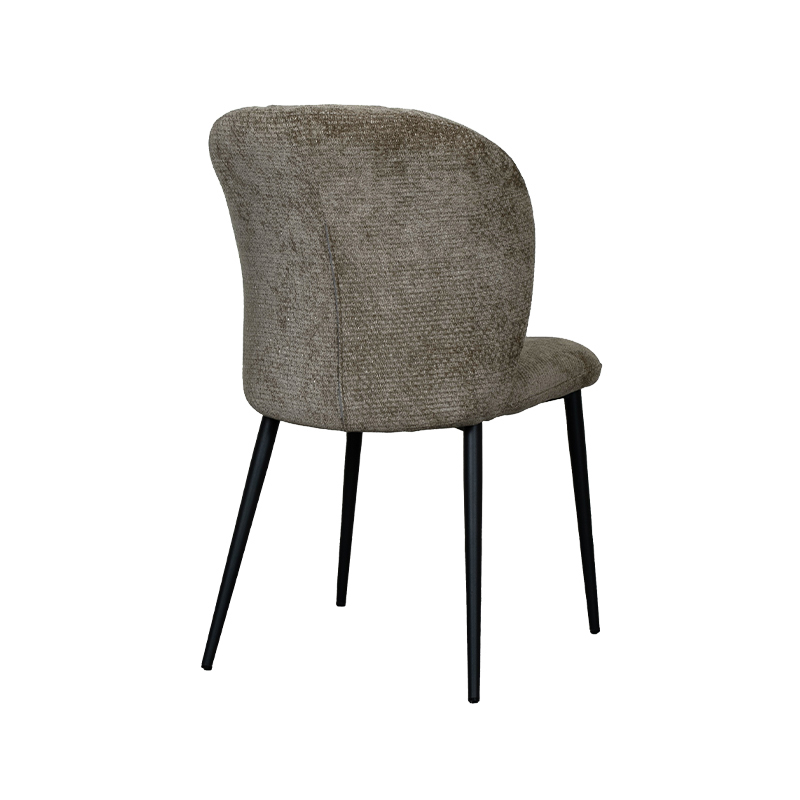 LABEL51 Eetkamerstoel Vino - Hunter - Elite - Zwart Metalen Frame