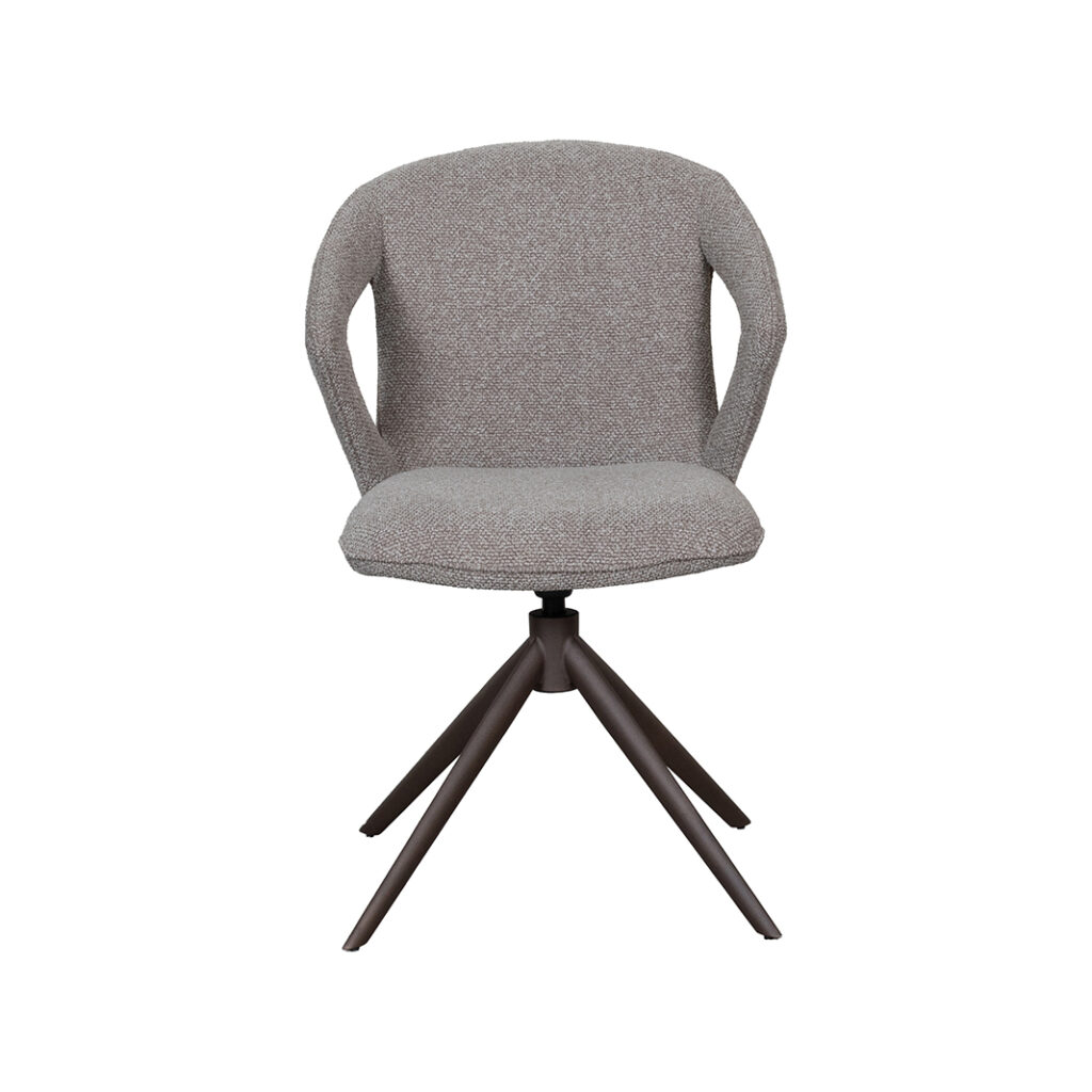 pro_92810_img_8882561 LABEL51 Eetkamerstoel Zurich - Mushroom - Royal Boucle - Brons Metalen Frame