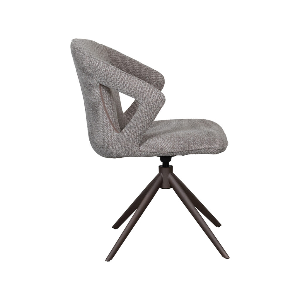 pro_92810_img_8882562 LABEL51 Eetkamerstoel Zurich - Mushroom - Royal Boucle - Brons Metalen Frame