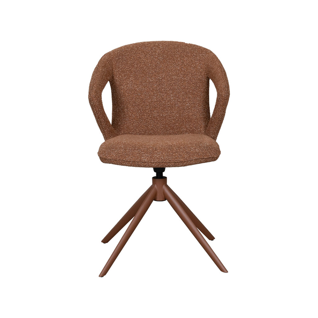 LABEL51 Eetkamerstoel Zurich - Coral - Royal Boucle - Coral Metalen Frame