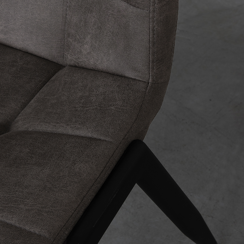 pro_94804_img_8887767 LABEL51 Eetkamerstoel Noor - Antraciet - Micro Suede - Zwart Metalen Frame